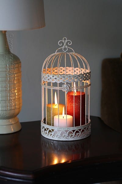 Glitter Candles in a Bird Cage - Crafts by Amanda