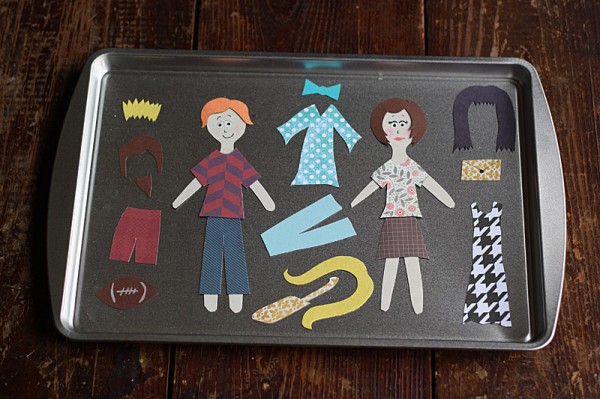 DIY Colorforms: Magnetic Dress Up TrayDIY Colorforms: Magnetic Dress Up Tray