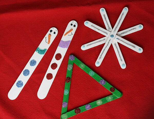 3 Glittery Craft Stick Projects @amandaformaro Crafts by Amanda