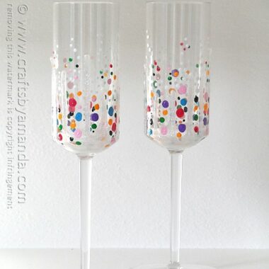 Confetti Champagne Glasses @amandaformaro Crafts by Amanda