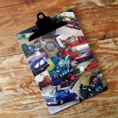 Mod Podge Photo Collage Clipboard for Him by @amandaformaro Crafts by Amanda