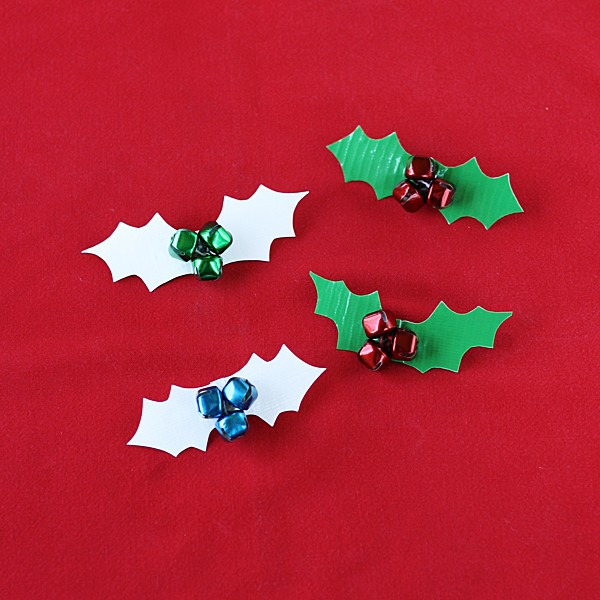 Duct Tape Holly Berry Pins by @amandaformaro Crafts by Amanda