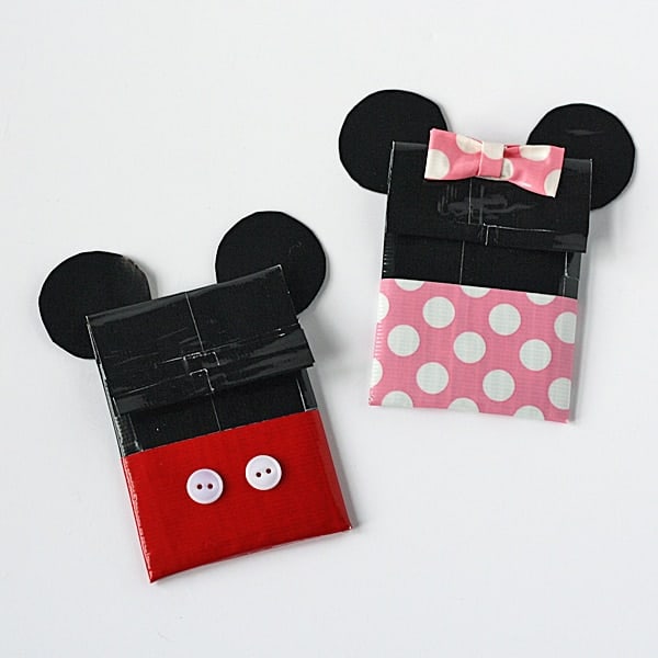 Duct Tape Mickey & Minnie Gift Card Holders by @amandaformaro Crafts by Amanda