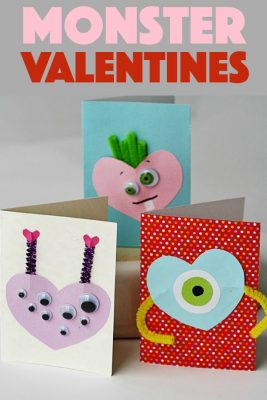 Monster Valentines: a colorful DIY valentines day card