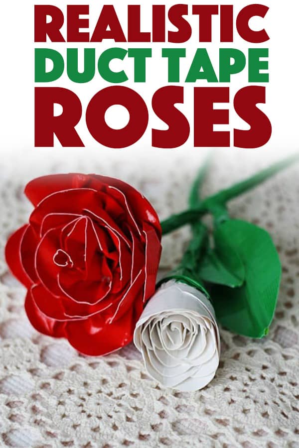 Duct Tape Roses a lovely homemade gift idea for all occasions!