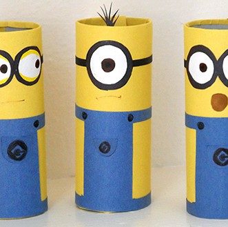 Cardboard Tube Minions: an adorable and easy minion craft!