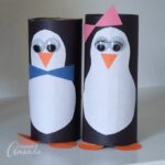 cute cardboard tube penguins