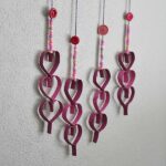 Cardboard Tube Dangling Hearts @amandaformaro Crafts by Amanda
