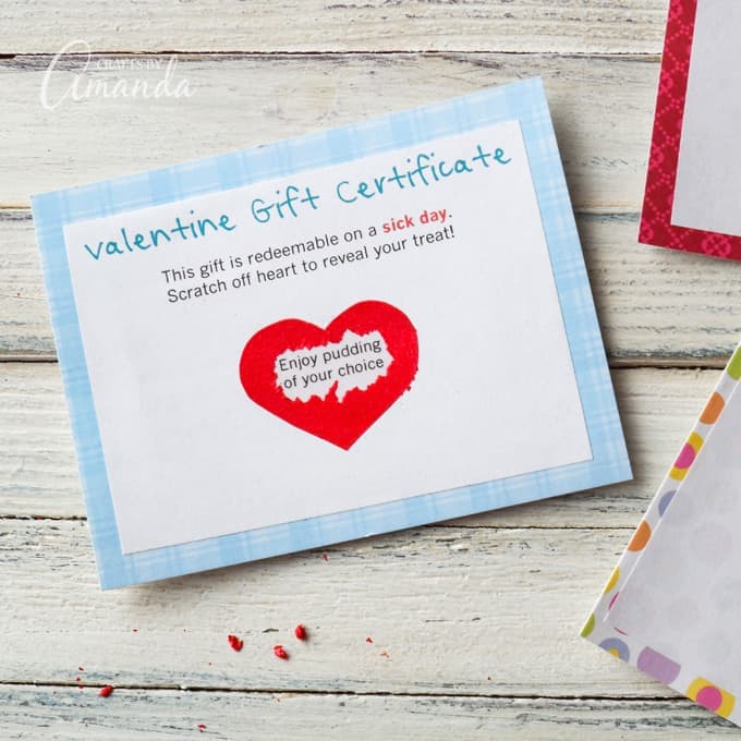 scratch off valentine gift certificates