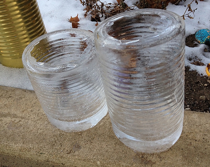 two ice cylinders