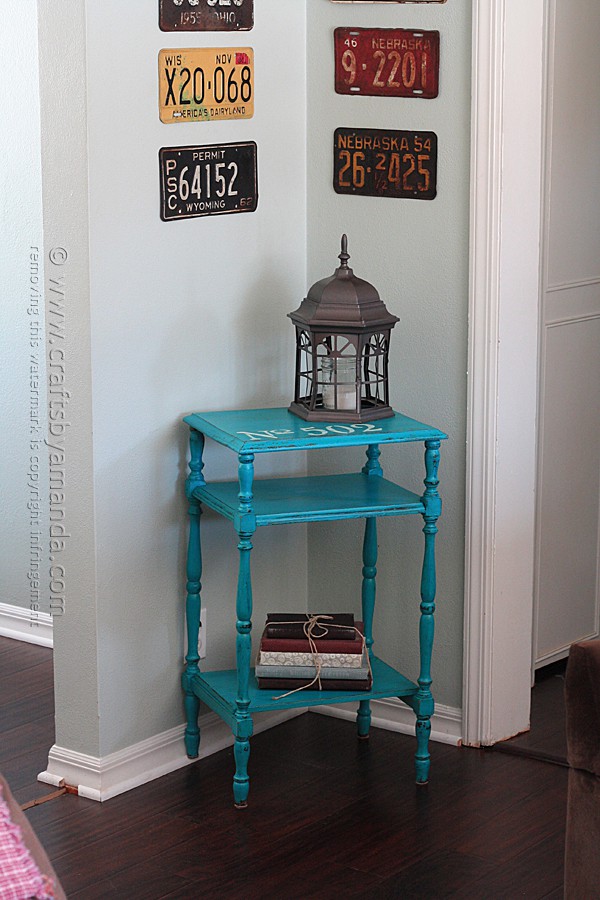 Stenciled Chalky Finish Table Makeover by @amandaformaro Crafts by Amanda