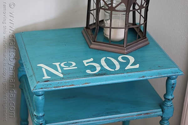 Stenciled Chalky Finish Table Makeover by @amandaformaro Crafts by Amanda