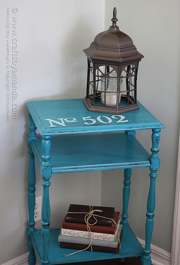 Stenciled Chalky Finish Table Makeover by @amandaformaro Crafts by Amanda