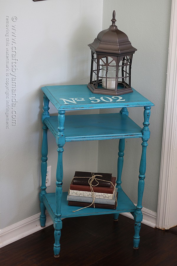 Stenciled Chalky Finish Table Makeover by @amandaformaro Crafts by Amanda