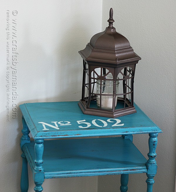 Stenciled Chalky Finish Table Makeover by @amandaformaro Crafts by Amanda