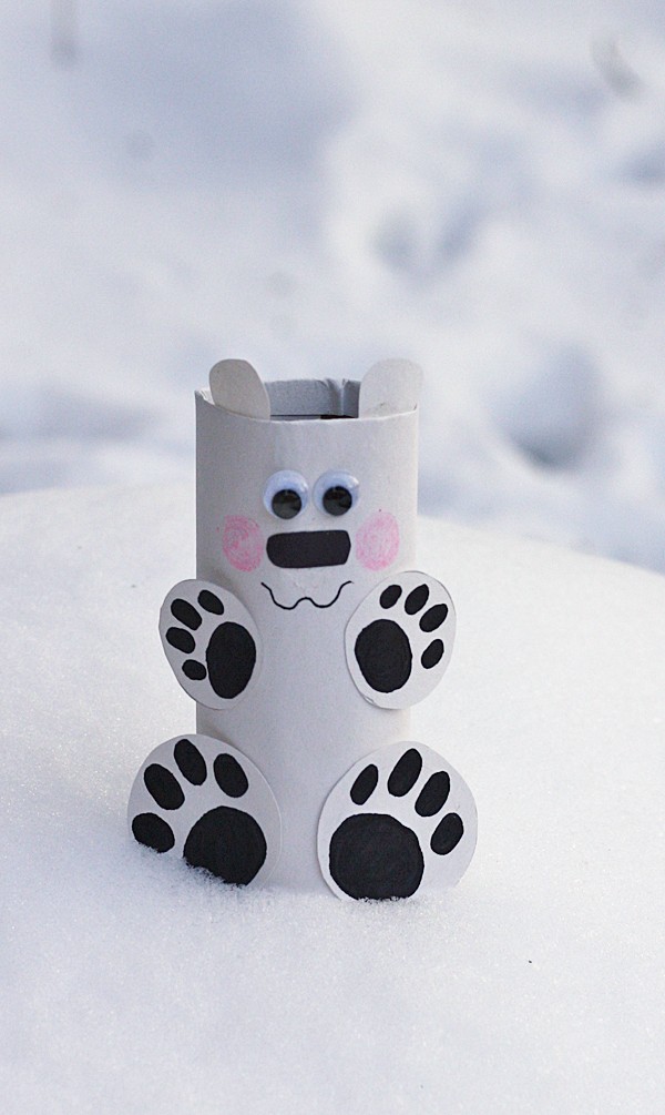 Cardboard Tube Polar Bear - Crafts by Amanda