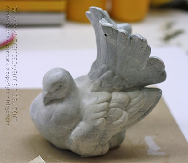 Thrift Store Ceramic Bird Makeover @amandaformaro Crafts by Amanda