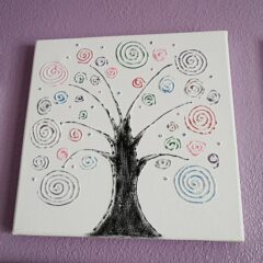 Swirl Tree on Canvas by @amandaformaro Crafts by Amanda