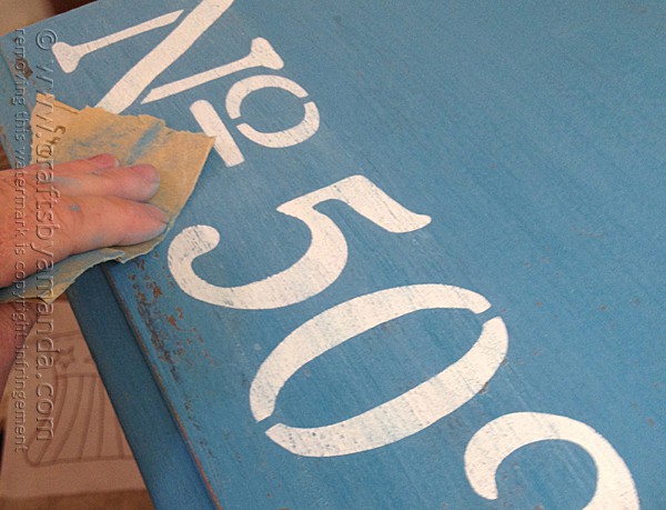 Stenciled Chalky Finish Table Makeover by @amandaformaro Crafts by Amanda