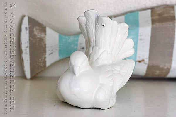 Thrift Store Ceramic Bird Makeover @amandaformaro Crafts by Amanda