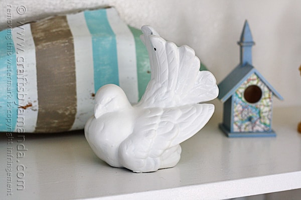 Thrift Store Ceramic Bird Makeover @amandaformaro Crafts by Amanda