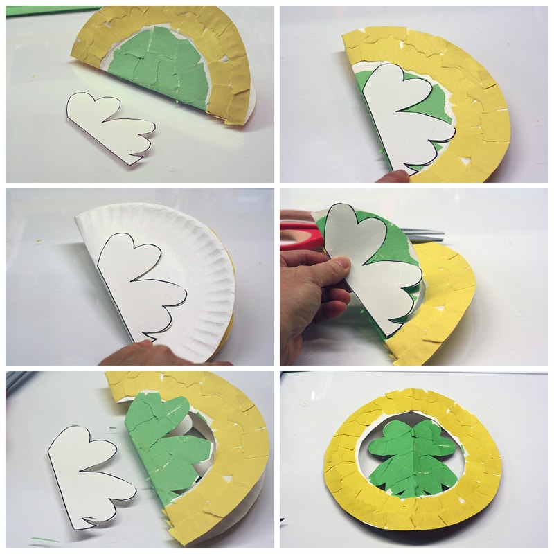 Four Leaf Clover Paper Plate Crown Crafts by Amanda