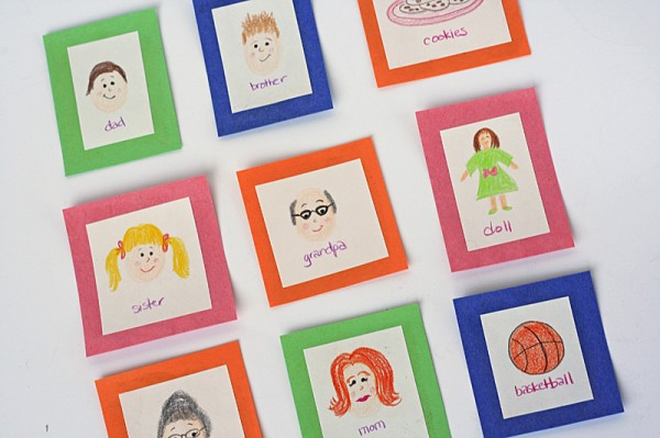 Family Memory Cards for little ones - Crafts by Amanda @amandaformaro