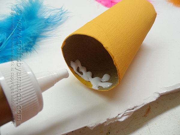 Cardboard Tube Featherheads - Crafts by Amanda @amandaformaro