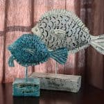 Garage Sale Metal Fish Makeover by @amandaformaro Crafts by Amanda