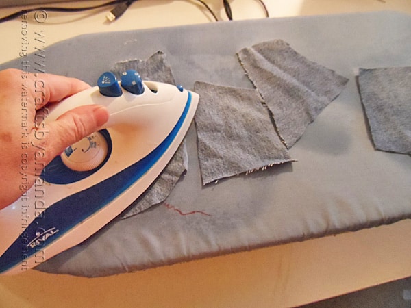 First iron the denim flat