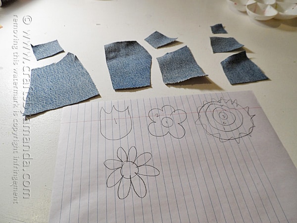 Draw out some simple flower shapes