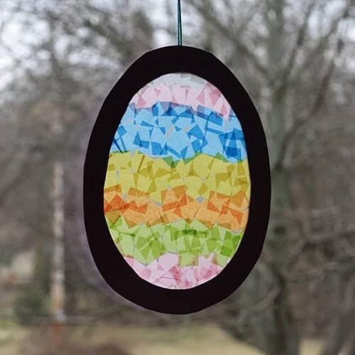Sun catcher Easy Easter Crafts for kids