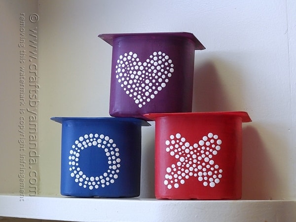 Recycled Yogurt Container Herb Pots - Crafts by Amanda