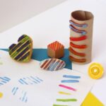 Make your own stamps with rubber bands! Love it!