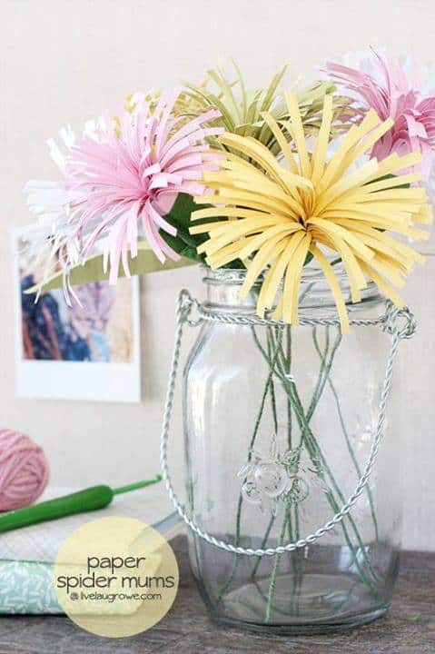 Paper Spider Mums - Live Laugh Rowe