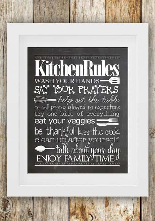 Kitchen Rules Printable - How to Nest for Less