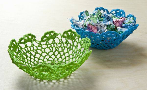 How to Make Bowls From $1 Doilies - DIY Candy
