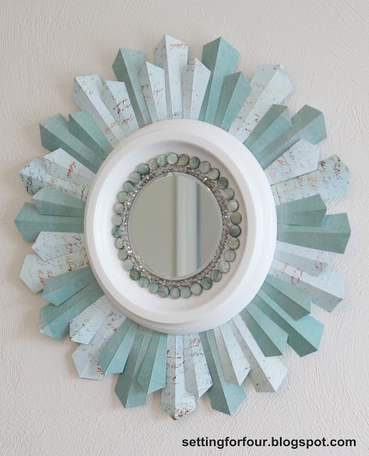 Beaded Sunburst Mirror - Setting for Four