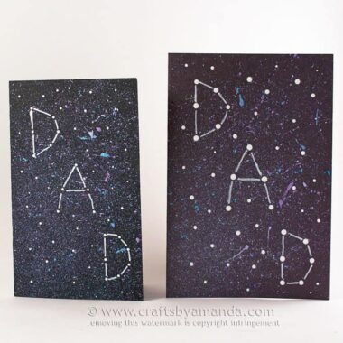Galaxy Constellation Father's Day Card - Amanda Formaro, Crafts by Amanda