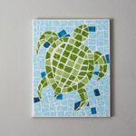 Mosaic Turtle Using Fabric and Canvas by Amanda Formaro of Crafts by Amanda