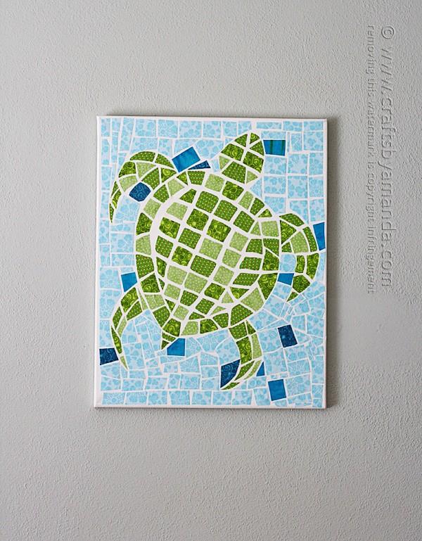 Mosaic Sea Turtle Bath Accessories