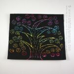Scratch Art Rainbow Tree
