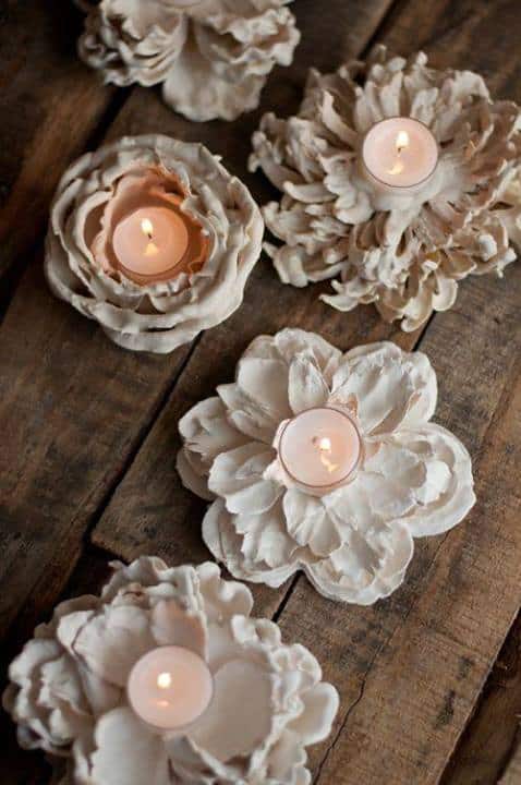 Plaster Flower Votives - Design Mom