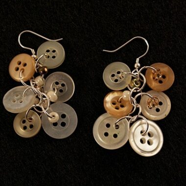 Antique Button Dangle Earrings by Amanda Formaro of Crafts by Amanda - great for a wedding!