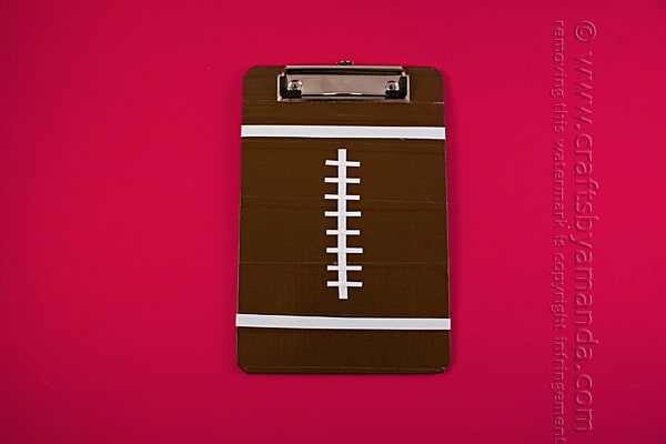 Duct Tape Football Clipboards by Amanda Formaro of Crafts by Amanda