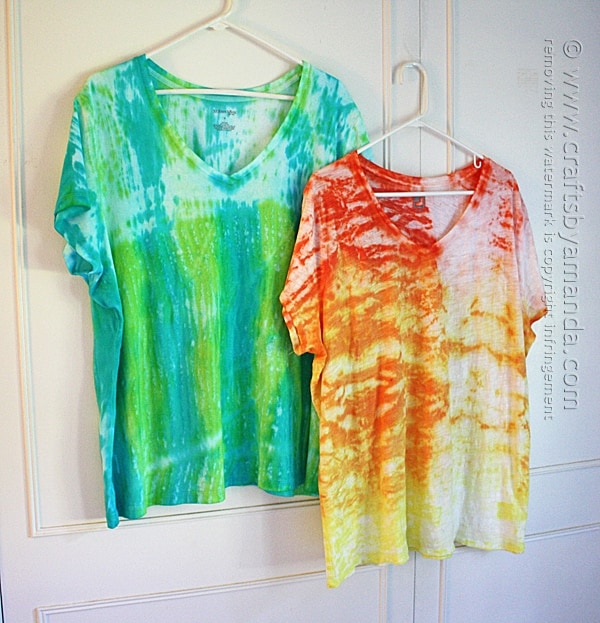 Shibori Tie Dye Tees by Amanda Formaro of Crafts by Amanda