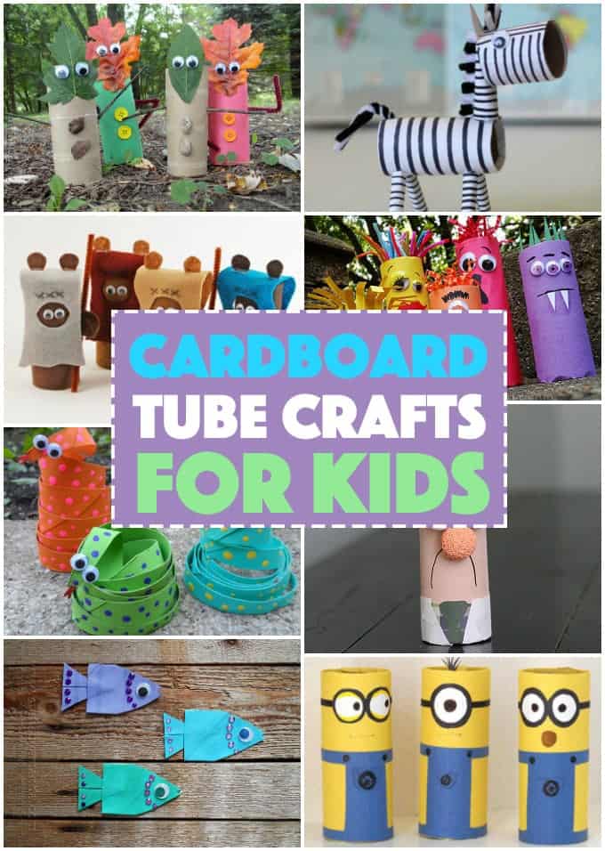 Cardboard Tube Crafts: a collection of 55+ cardboard tube crafts for kids!