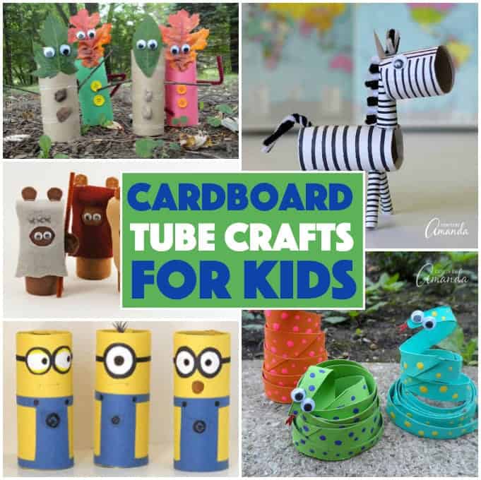 Cardboard Tube Crafts: a collection of 55+ cardboard tube crafts