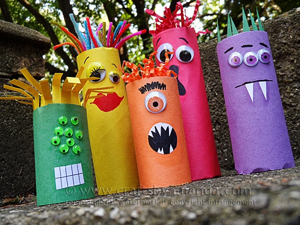 Cardboard Tube Crafts: a collection of 55+ cardboard tube crafts