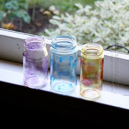 Painting on Jars with Glass Stain - Crafts by Amanda